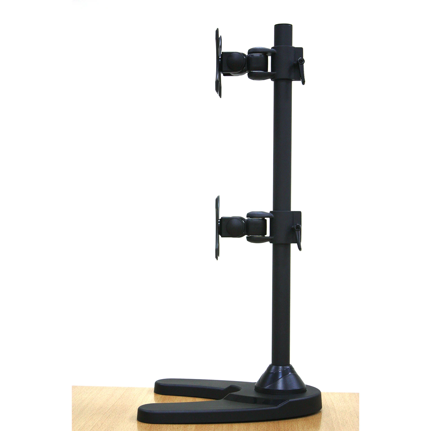 Dual Freestanding Vertical Monitor Stand holds monitors up to 24