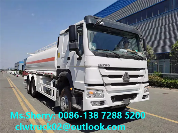 10 Wheeler Fuel Tanker Truck Howo 25000l Oil Transport Truck Mobile
