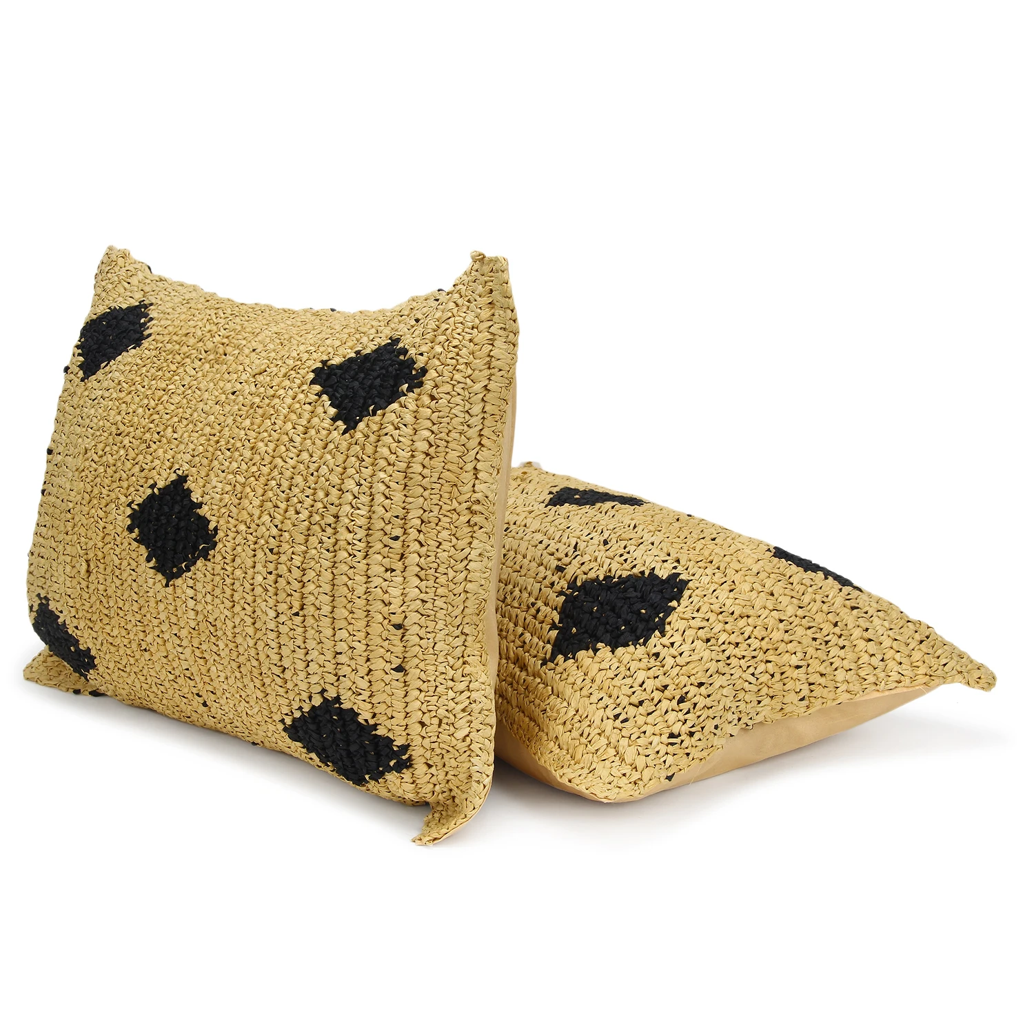 raffia cushion cover