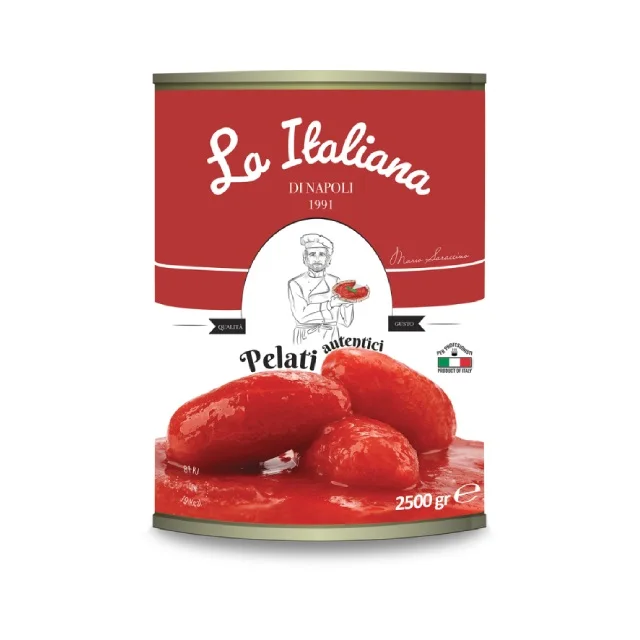 Made In Italy 100 Fresh Tomato 2.5 Kg Peeled Tomatoes Canned Sweet Tin