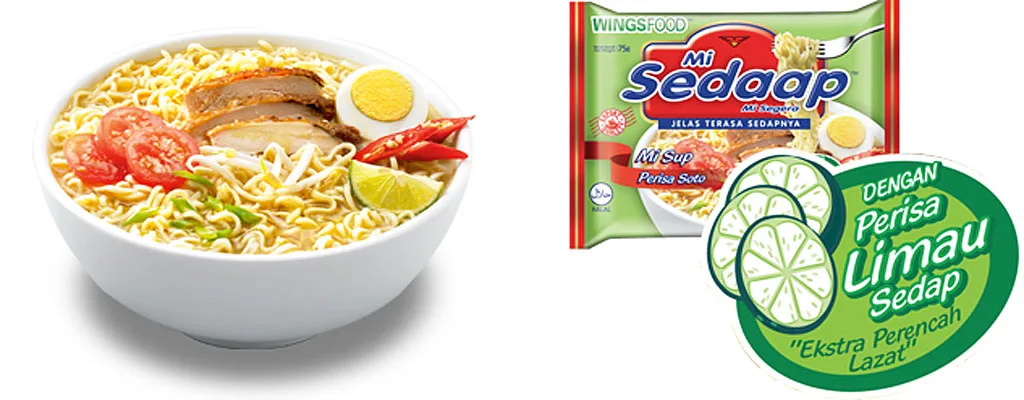 Authentic Indonesian Mi Sedaap Soto Aromatic Lime Flavour Instant 