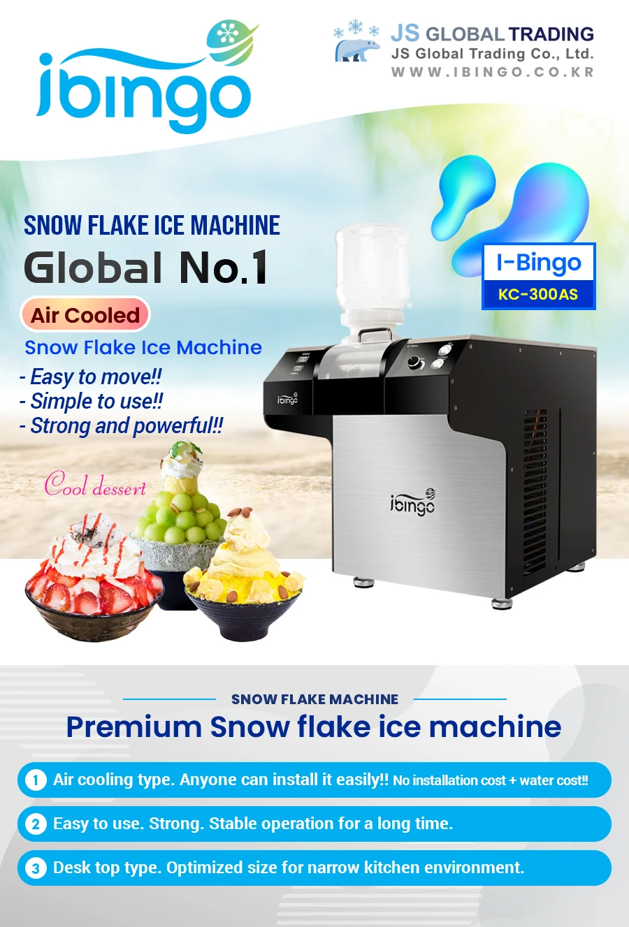 Snowvan Bingsu Machine - Snowflakes Ice Machine for Snowy Desserts