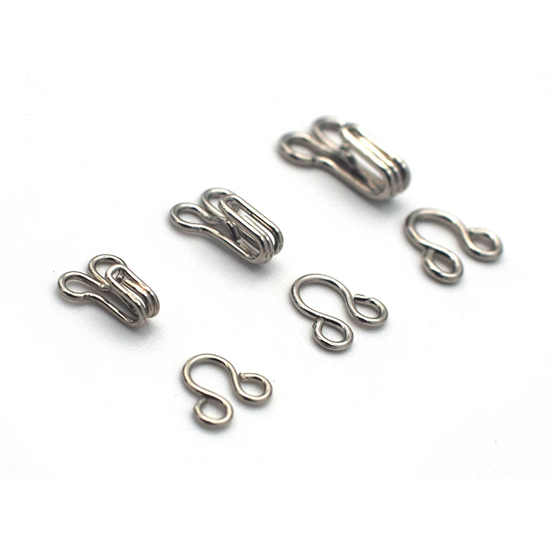 24 Sets Sewing Hooks And Eyes Closure For Bra And Clothing Metal