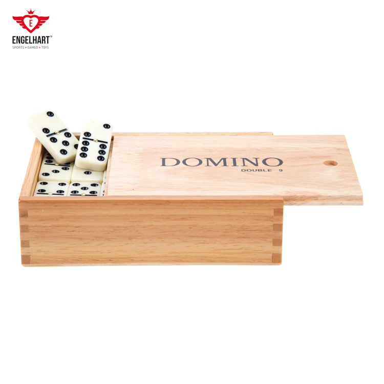 Dominos 1 à 9 dans une boîte en fer - Jeu de dominos double 9 - Longfield  games