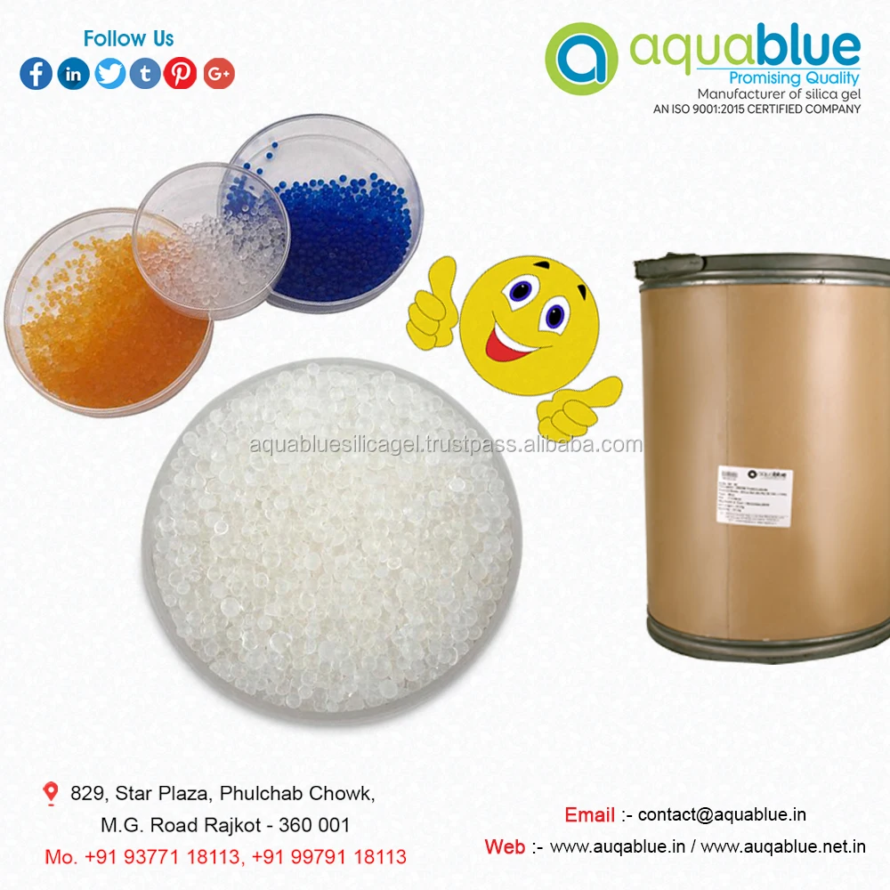 New Formula Desiccant White Silica Gel Beads Natural Absorbent Aquablue