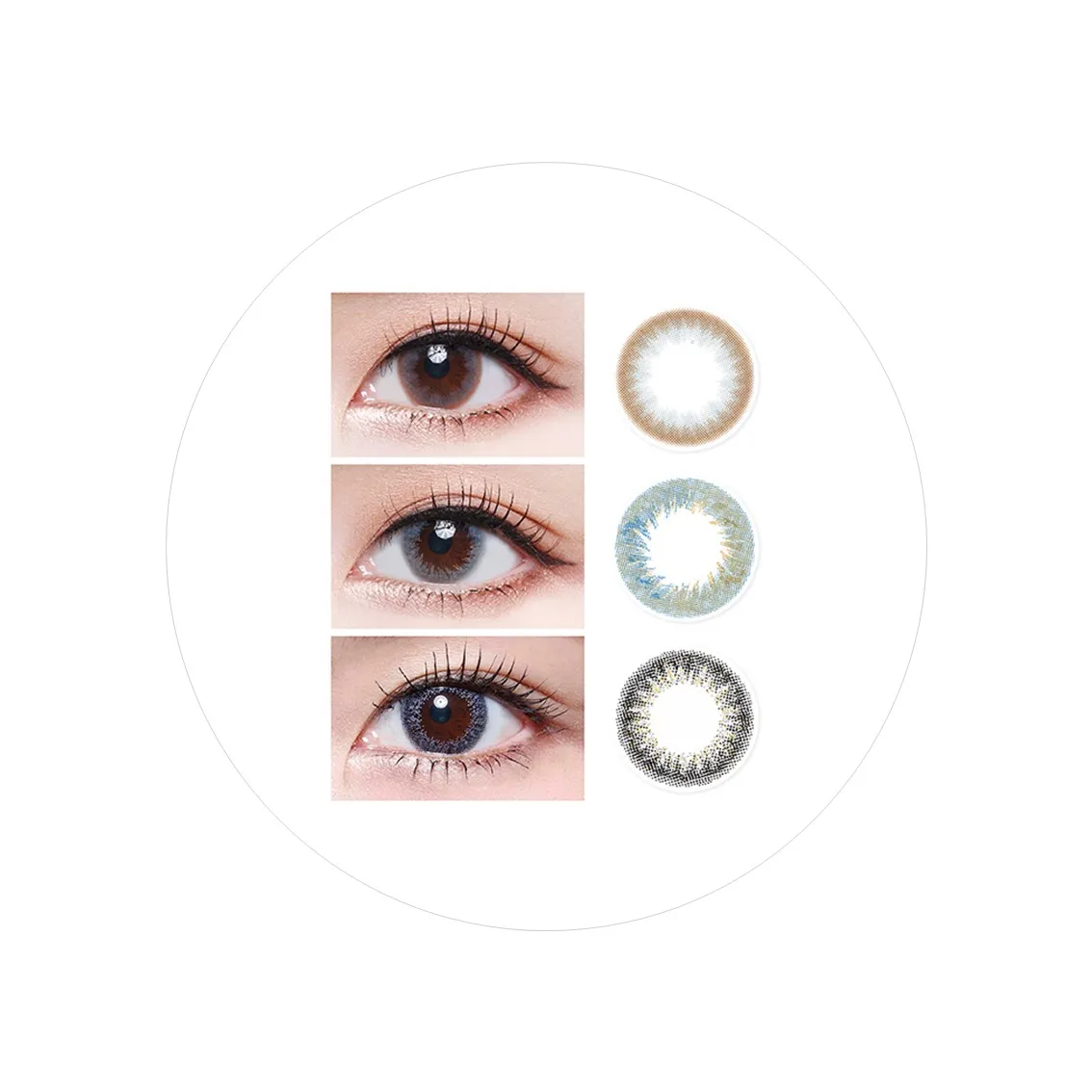 38% Monthly 14mm Gray Violet Color Contact Lenses | Soft And Comfortable | New Designed | Cosmetic Use | Polymacon | OEM