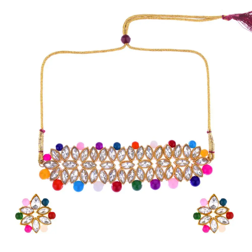 Details about   Indian Rajasthani Boho Kundan set with Pearl & Crystal Beads Handmade Ball 