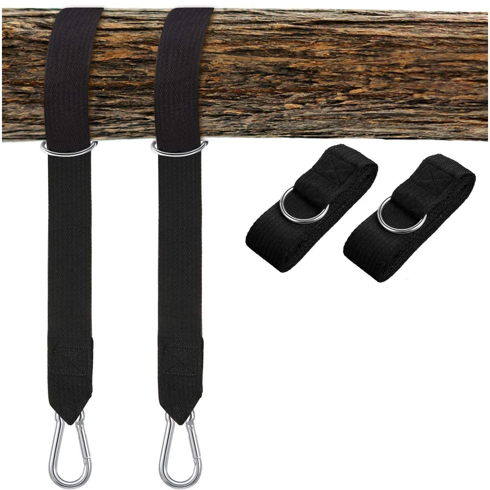 5ft Extra Long Tree Swing Hanging Straps Kit Holds 2000 lbs with Safer Lock Snap 