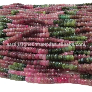 AA grade Multi Tourmaline Rondelle loose stone bead strands