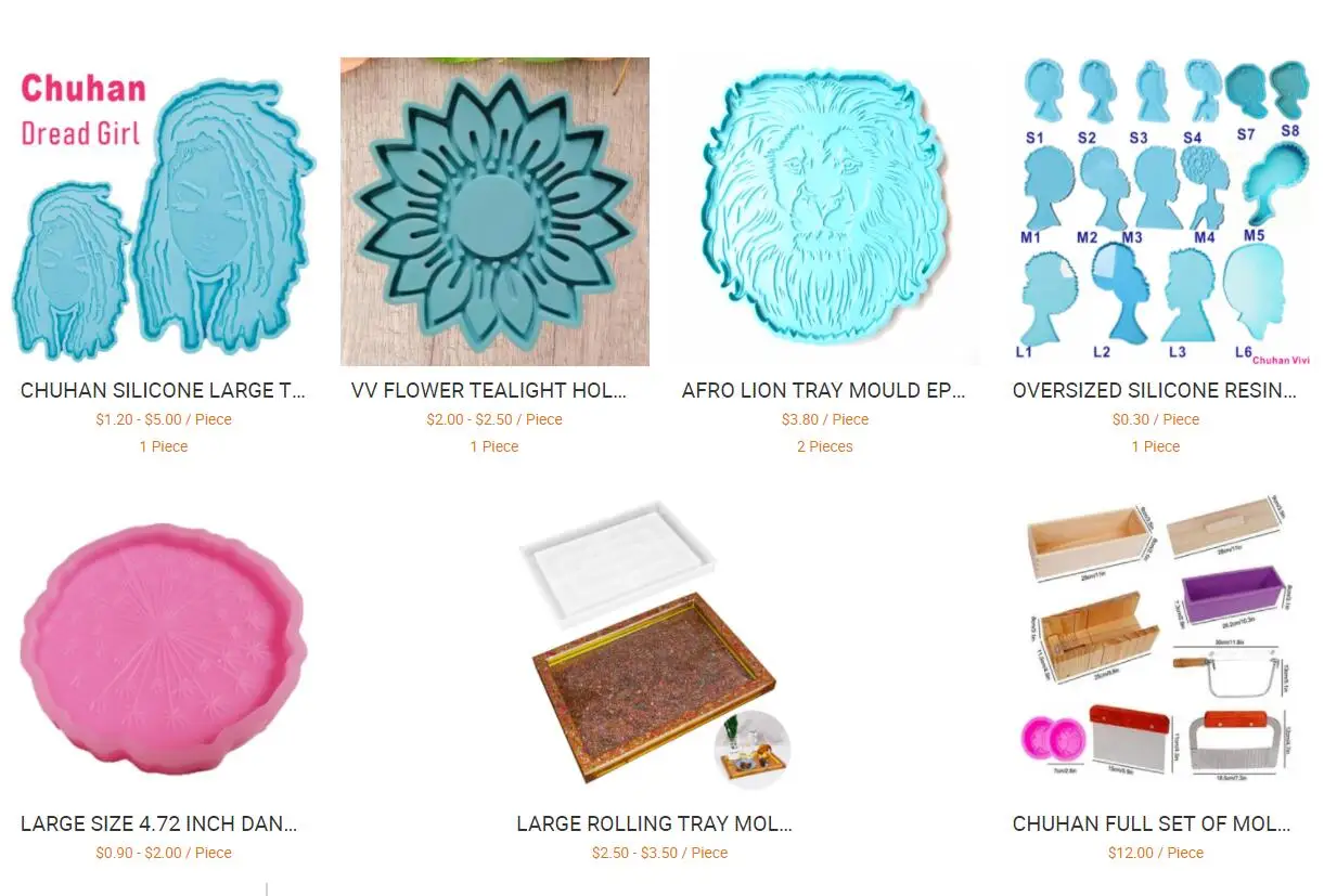 Coaster Resin Molds Silicone Storage Box  Sun Flower Dandelin Epoxy Casting Mould for DIY Art Craft Cup Mat