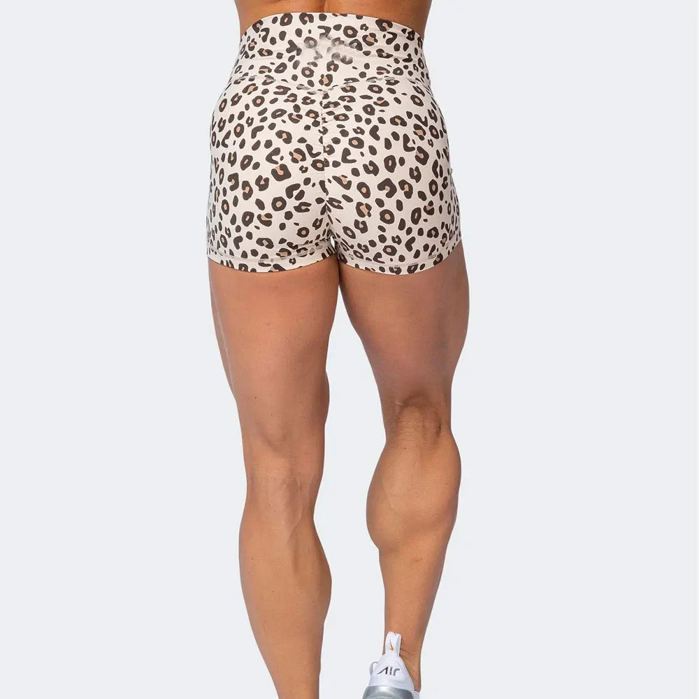 New Arrival Women Workout Sublimation Booty Shorts High Waist Booty
