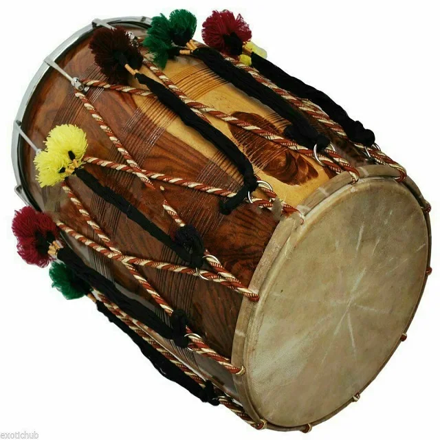 Traditional Weddingkirtan Punjabi Dhol/dhokal Sheesham Wooden Punjabi