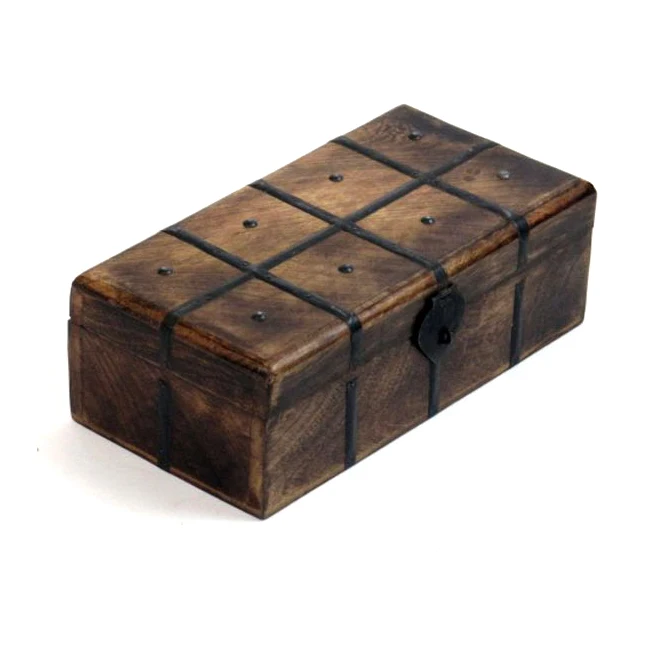 Antique Wooden Hat Box (Teasure Chest) HS100040 S/3 - China Wooden Box and  Wooden Treasure Chest price