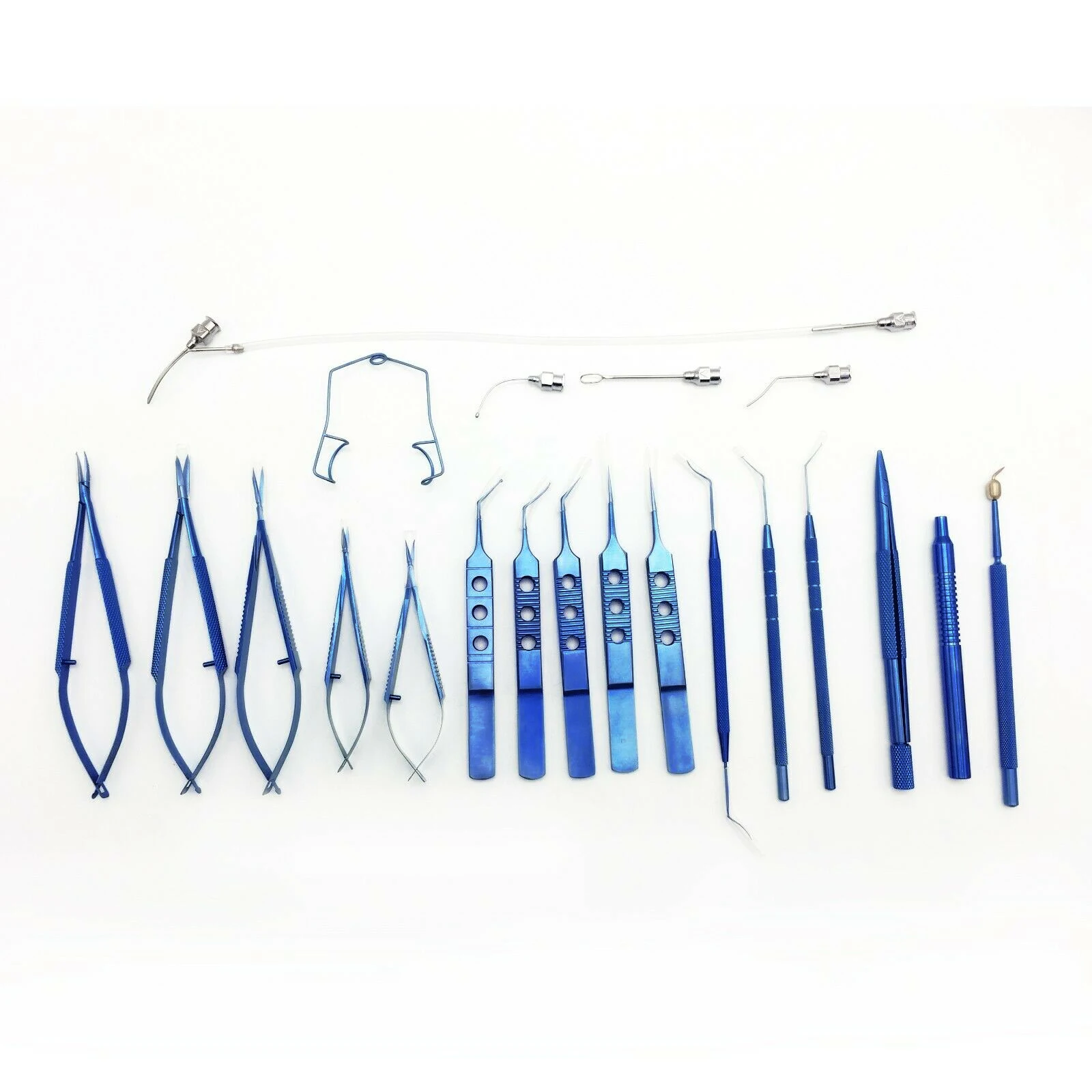 Titanium Cataract Set Eye Ophthalmic Tools 21PCS with Box Sterilization Tray