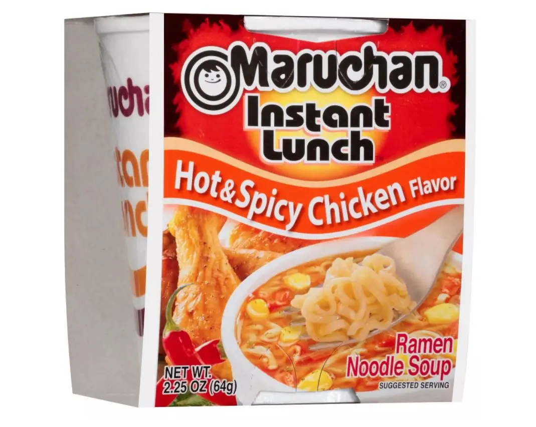 Maruchan Hot and Spicy Chicken Instant Ramen Noodles, 2.25 oz cup, 24 pack  