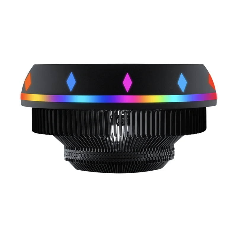 12V DC 3PIN UFO Shaped Radiator Computer CPU Cooler Fan Gaming RGB LED Cooling Fan Supporting Multi Platform for LGA 1156 1155