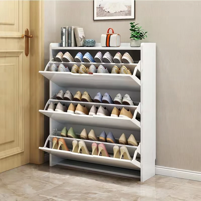 Living Room Furniture Shoe Rack Cabinet Wood 2 Styles Shoes Cabinet ...