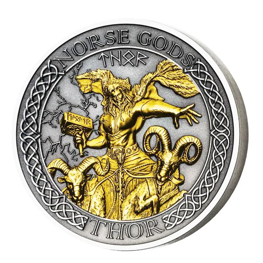 Custom Two Tone Plated Silver and Gold Buddha Commemorative Coin