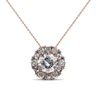 Brass 18k Rose Gold Plated Cluster Necklace