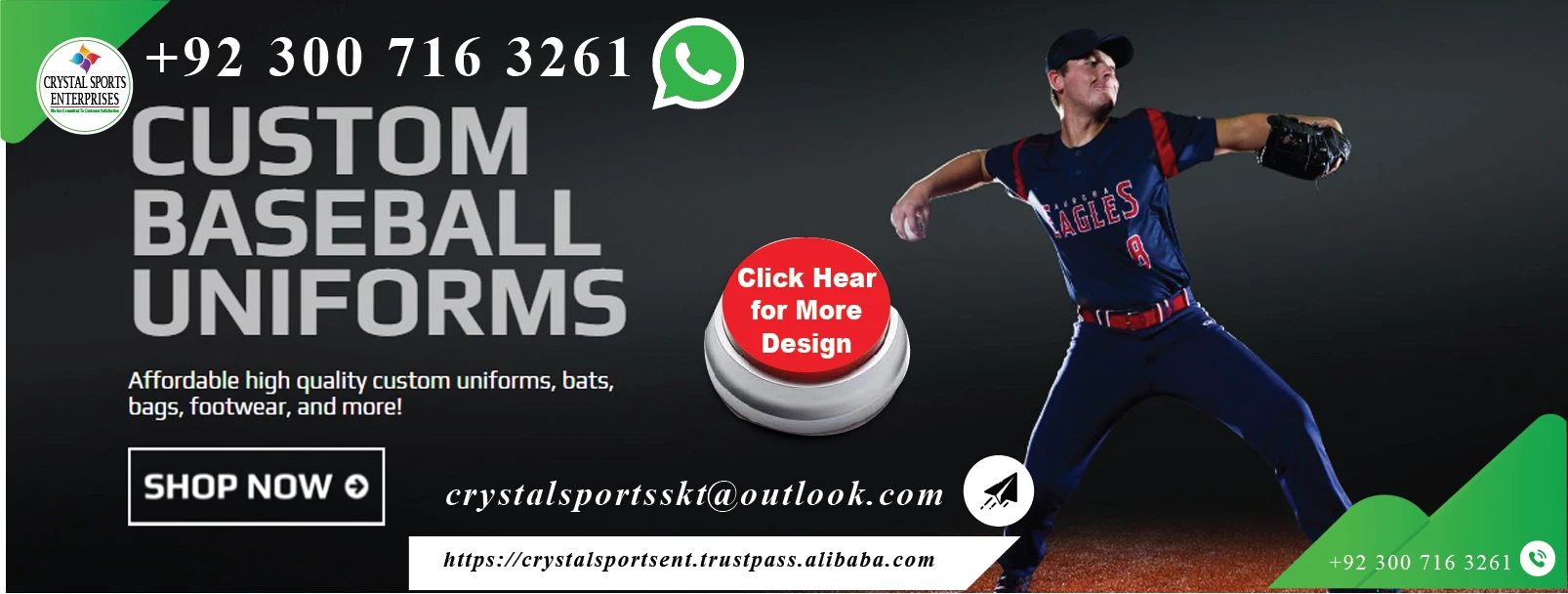 Custom Sublimated Team Name Logo Number Printing Sports Baseball