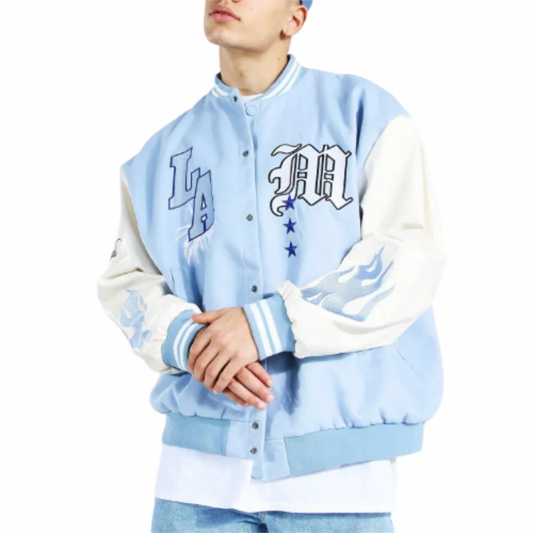 carolina blue varsity jacket