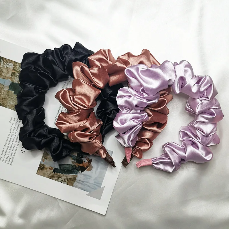 European And American Style Cheap Products Crumpled Fabric Fluffy Hair Bands  Satin Scrunchie Headband - Buy Fur Crumpled Fabric Fluffy Spa Headband,Customized  Shape Satin Scrunchie Makeup Headband,Fashion European And American Style  Headbands