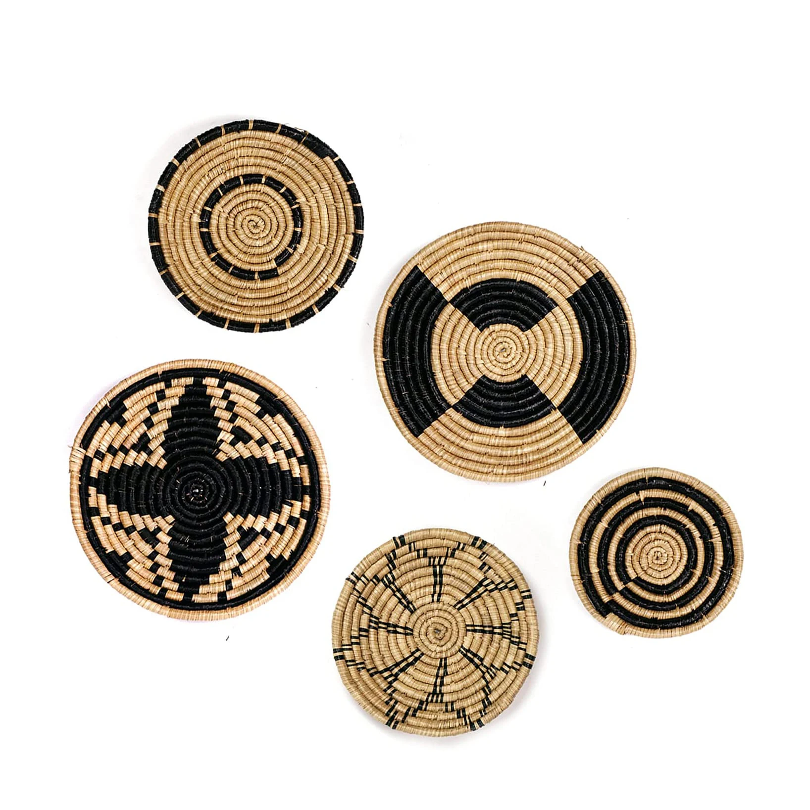 Elegant Style Natural Decorative Woven Wall Basket Decorative Wall