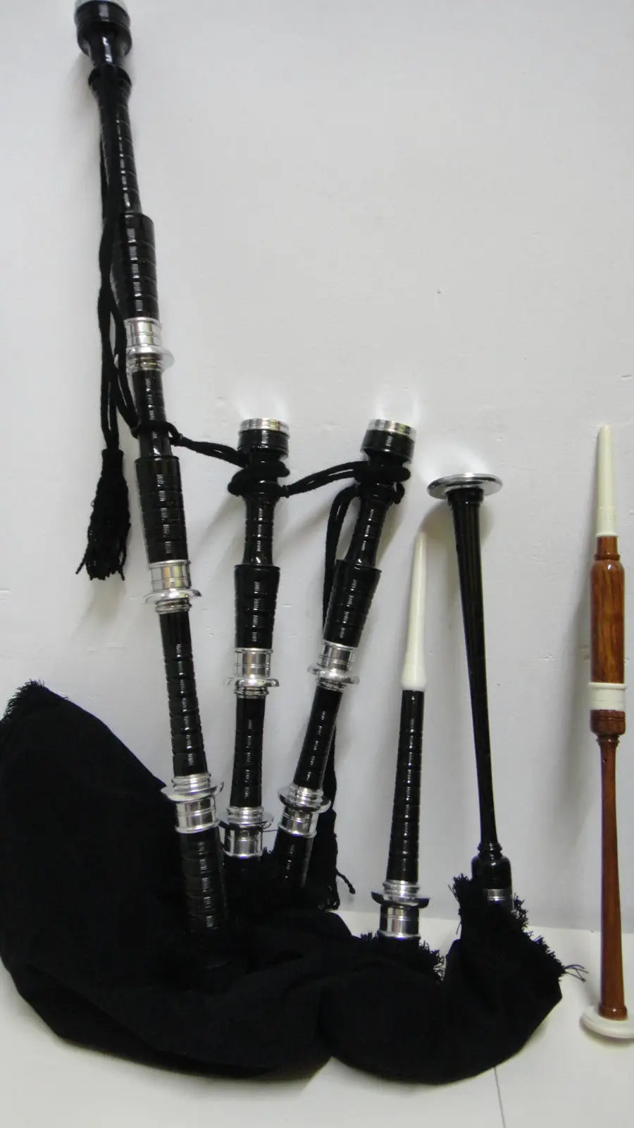 Cornamusa Scozzese In Palissandro - Set Completo Con Custodia - Highland Bagpipe Traditionale