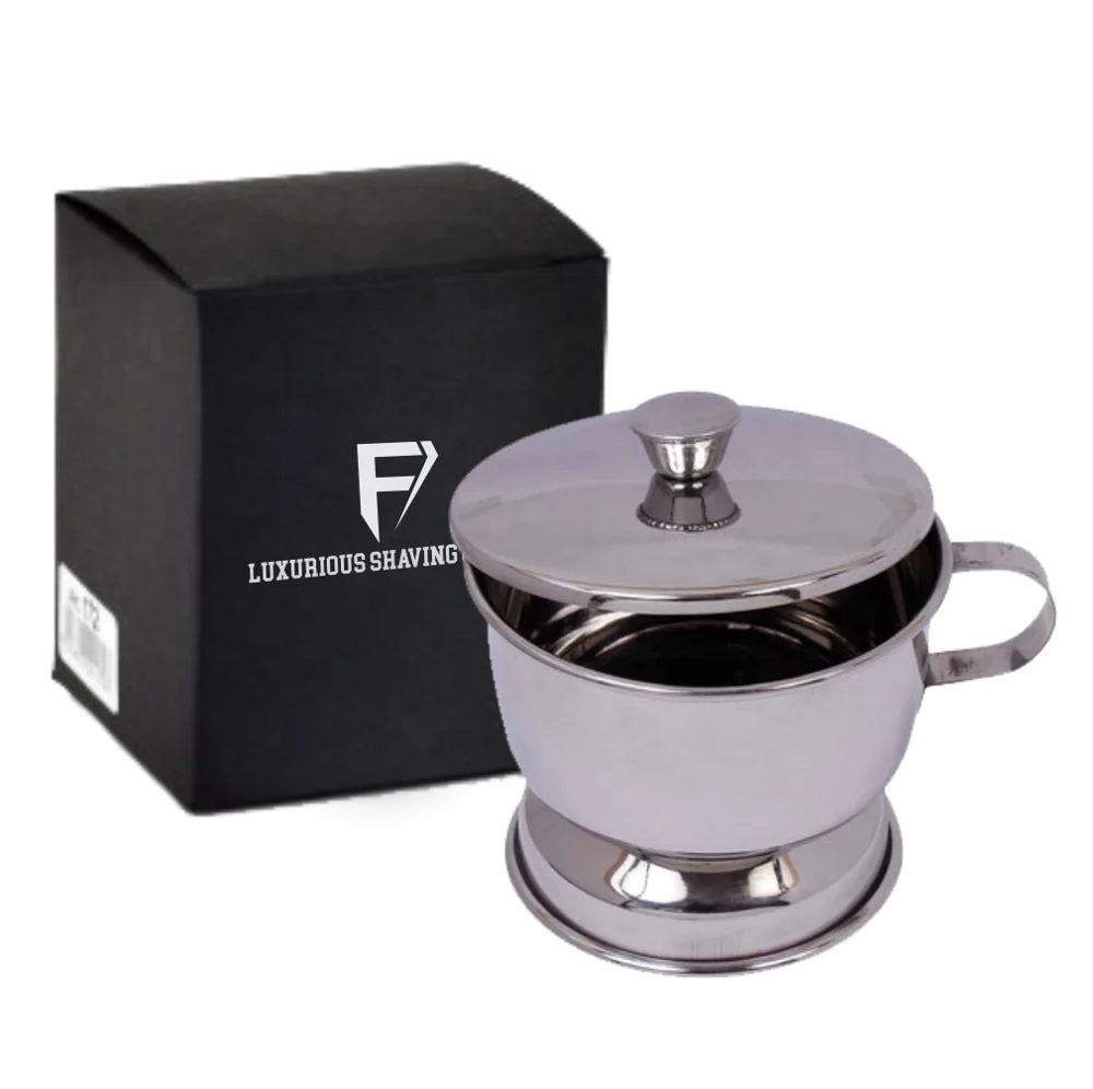 Double Layer Stainless Steel Shaving Soap Bowl Soap Mug Bowl For