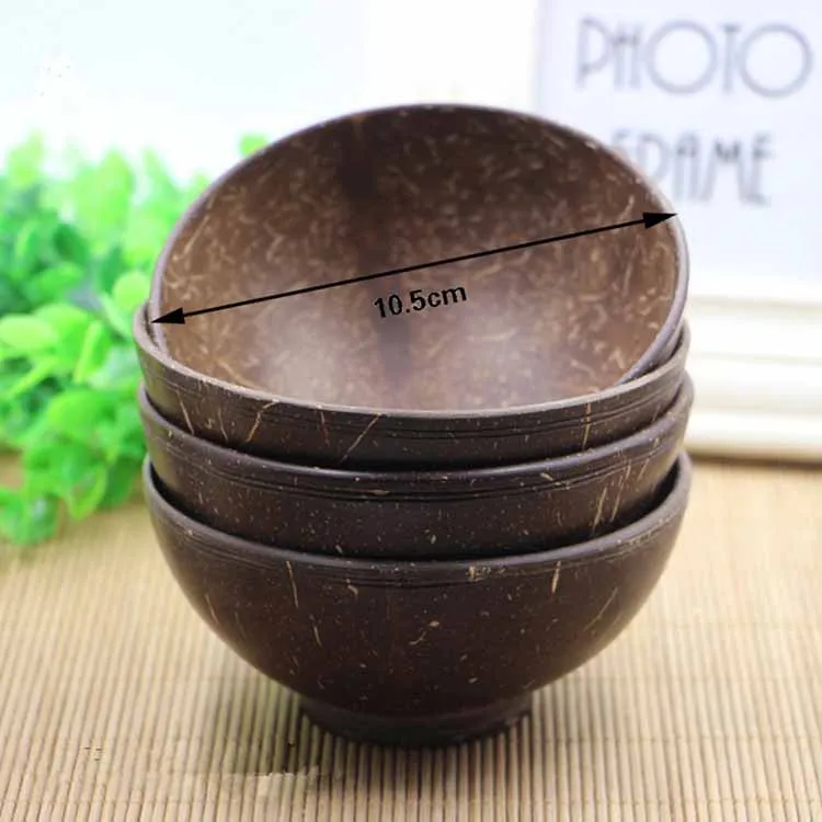 Wholesale Customized Round Tableware Set Thailand Coconut Shell Bowl for Baby and Kitchen Use for Ice Cream Serving