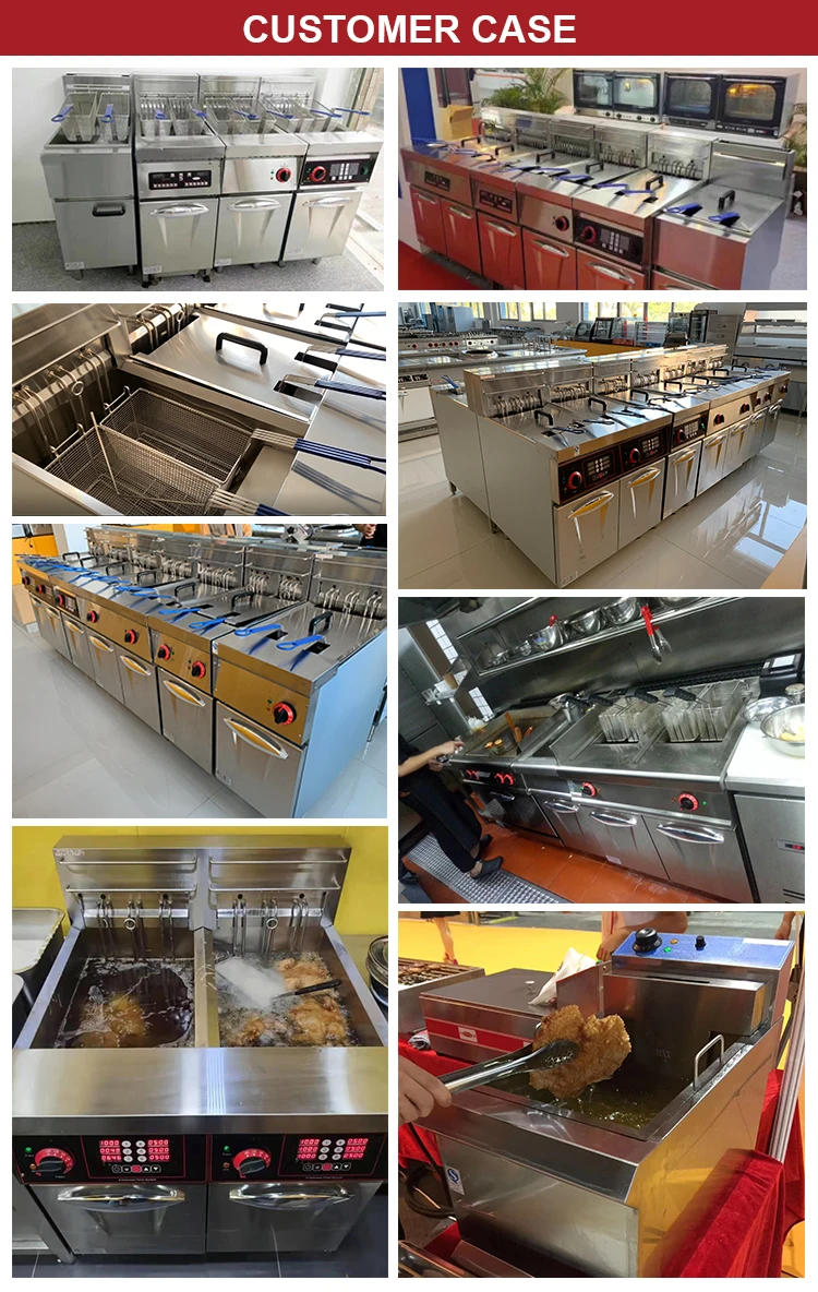 Commercial freidora industrial french fries potato chip turkey chicken friteuse de a gas electric deep fryers gas frying machine