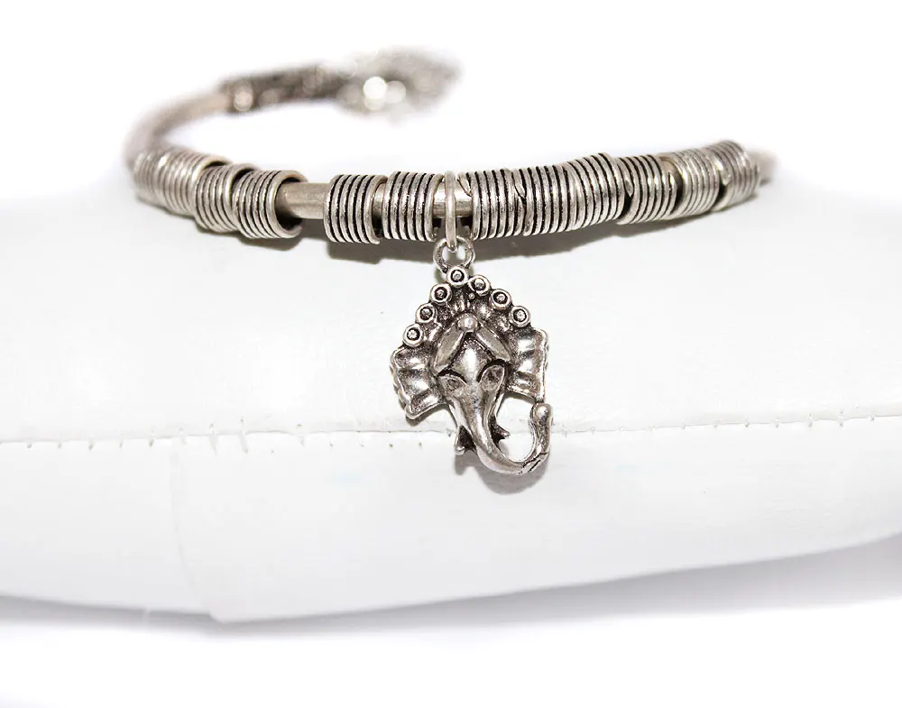 ganesh silver bracelet