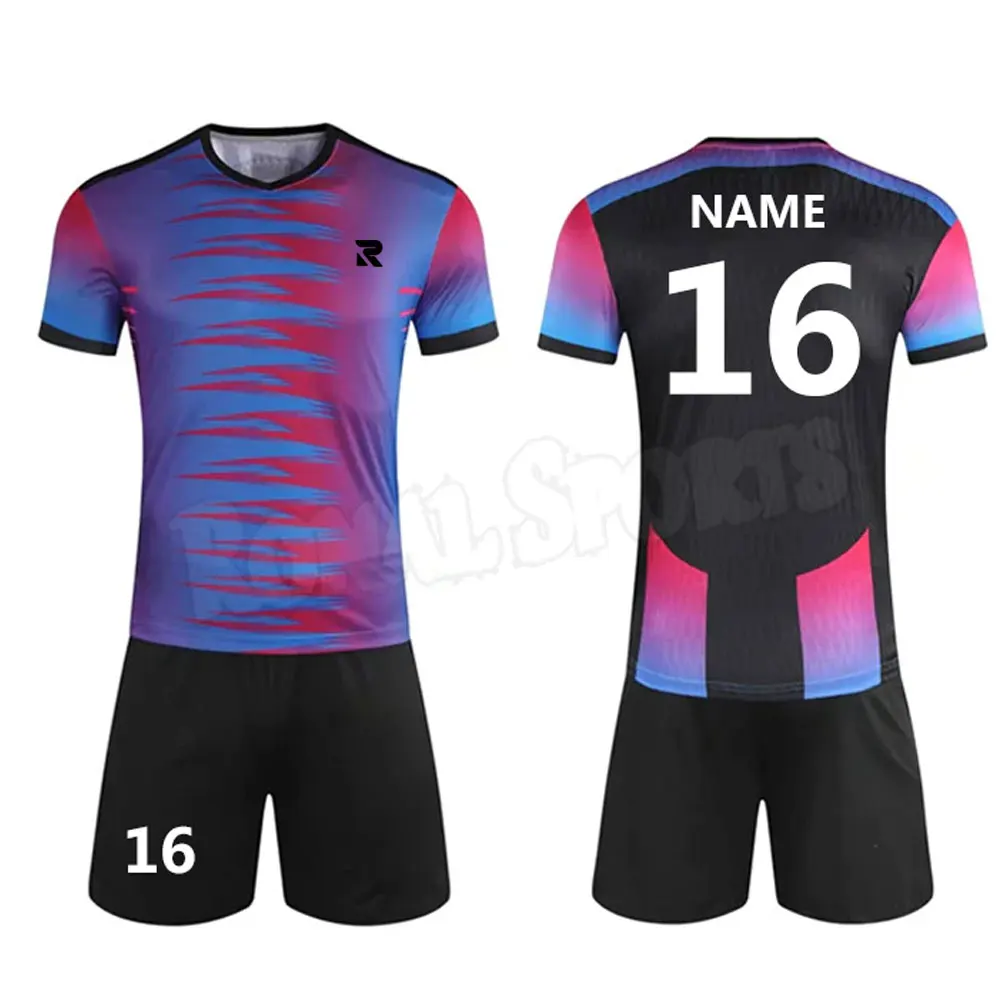 purple and black soccer jersey