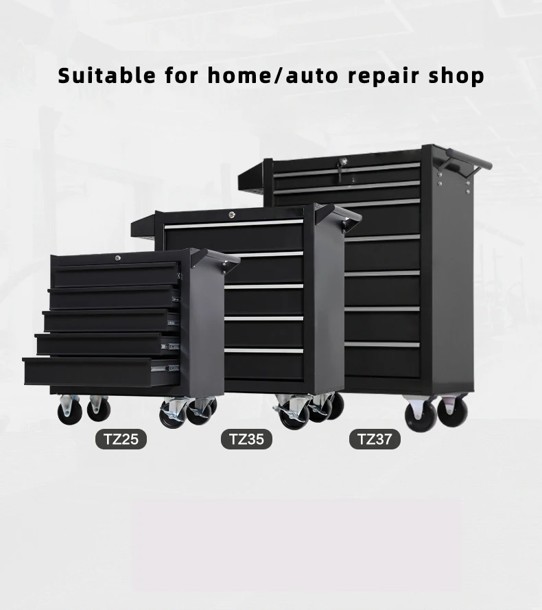 Drawer Trolley Tools Storage Cabinet Metal Workshop Durable 5 Carton OEM Silver Snap on Tool Box Rolling Tool Chest 3 Years