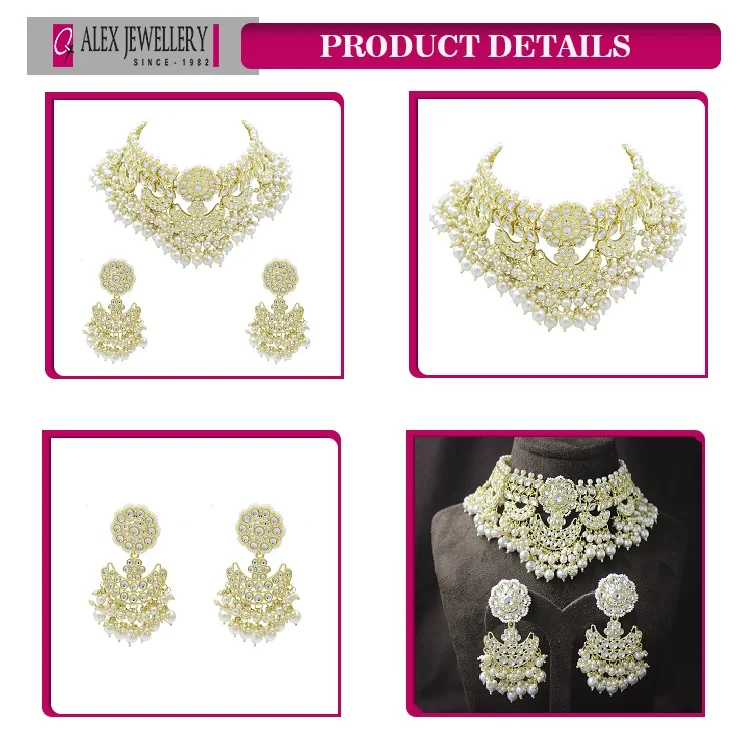 Gold Plated Choker Necklace Set for Women