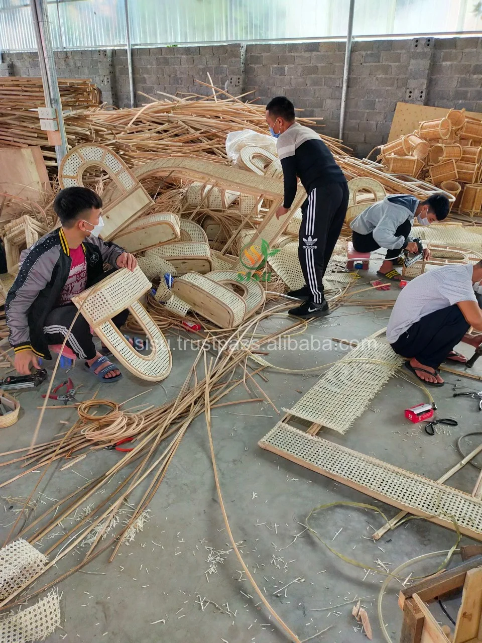 Wholesale Handmade Rattan Wicker Arch Mirror Full Length Full Body From