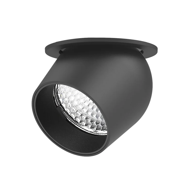 Pyöreä kuuma myynti alumiinikotelo valkoinen alumiini COB sisäkäyttöön upotettu säädettävä lamppu kattoon LED kohdevalo