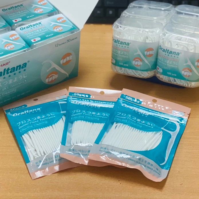 oraltana floss sticks disposable toothpick dental floss pick