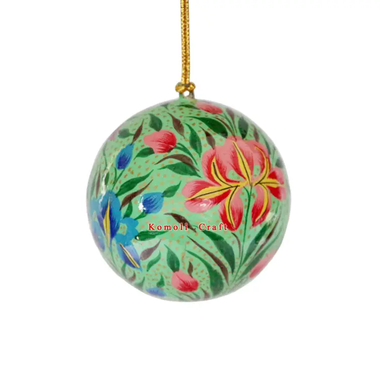 hand painted paper mache ornaments