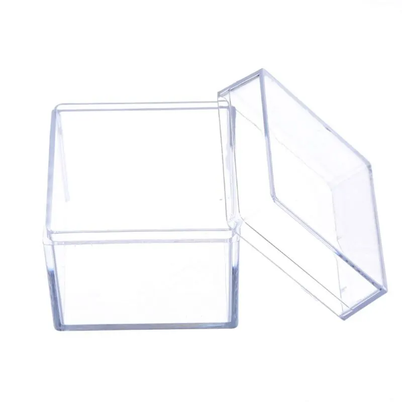 Square Acrylic Box with Lid and Custom logo for Best Quality Acrylic Box for Acrylic Candy Cube Box for Hot Selling
