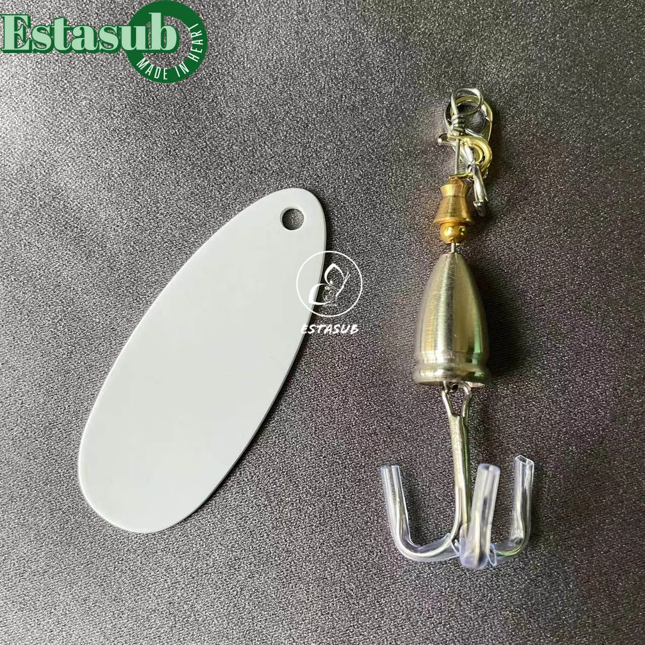 Dye Sublimation Glossy White Fishing Lure Bundle With Hook And Gift Box