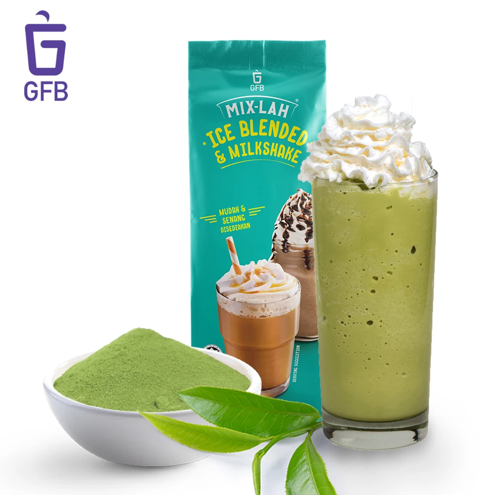 matcha green tea latte frappe ice blended milk shake creamer