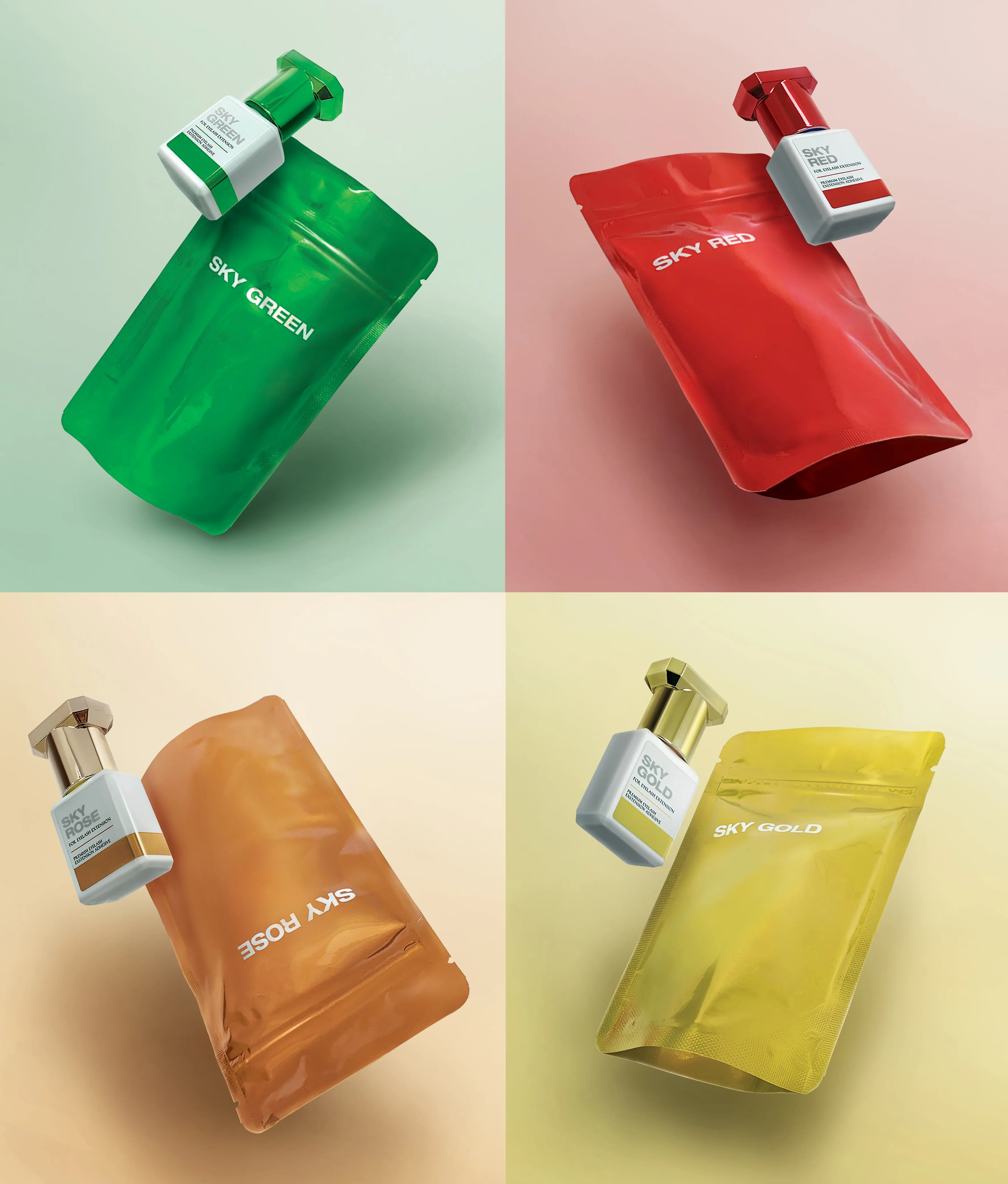 Cola Adesivo Sky Glue RA01 3ml ? Tampa Azul - Corali Cosméticos - Foto 13