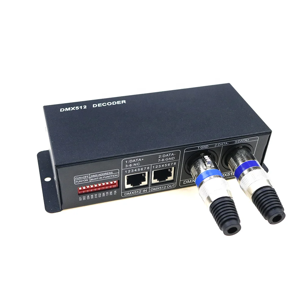 4CH DC12-24V RGBW DMX 512 декодер led контроллер, RGB LED DMX512 4 канала * 8A для Светодиодные полосы света