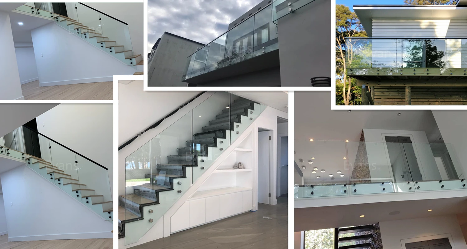 Standoff Glass Railing System Interior Stair Railing Design - Buy ...