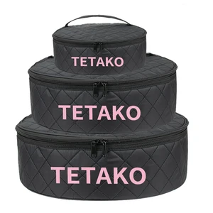 Custom Dust Proof Travel Wig Storage Case Hair Extension Boxes Tote Custom Wig Bags With Handle