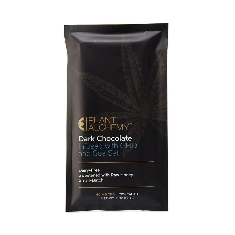 Sea Salt CBD Dark Chocolate Bar – 60 mg  CBD Edibles CBD Chocolate Bar