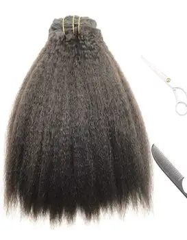 0A grade Kinky Straight yaki braiding 100% human Bulk Human Hair and frontal Unprocessed Factory Wholesale