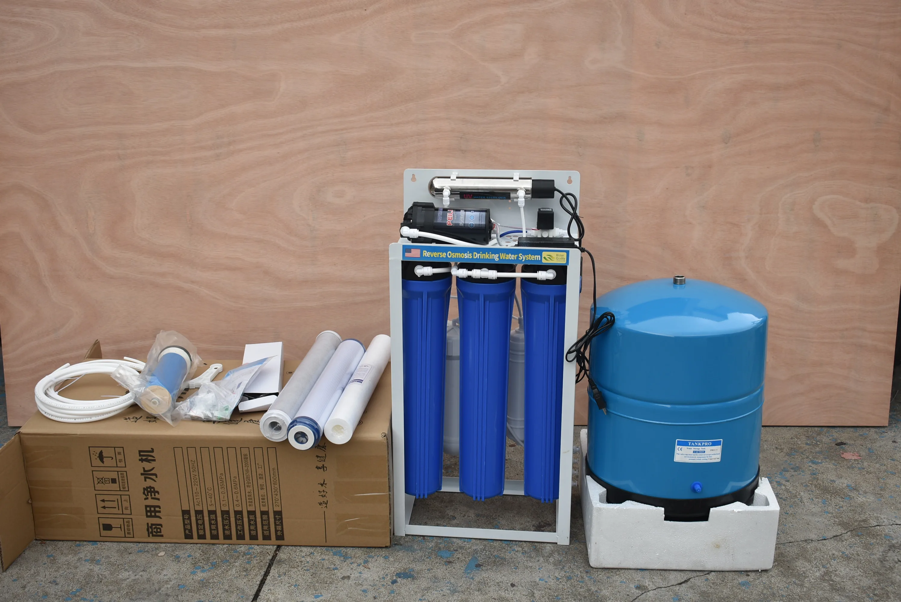 200 GPD коммерческих 6 обратного осмоса с УФ-система