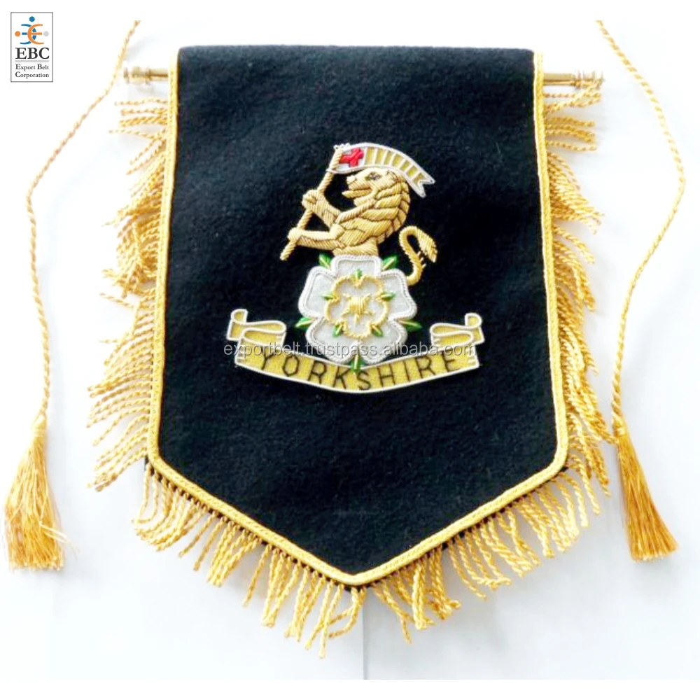 Hand Embroideries » hand embroidery bullion wire flag